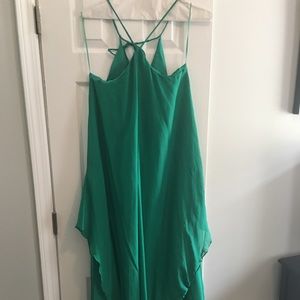 Trina Turk Floor Length Long Green Shift Dress